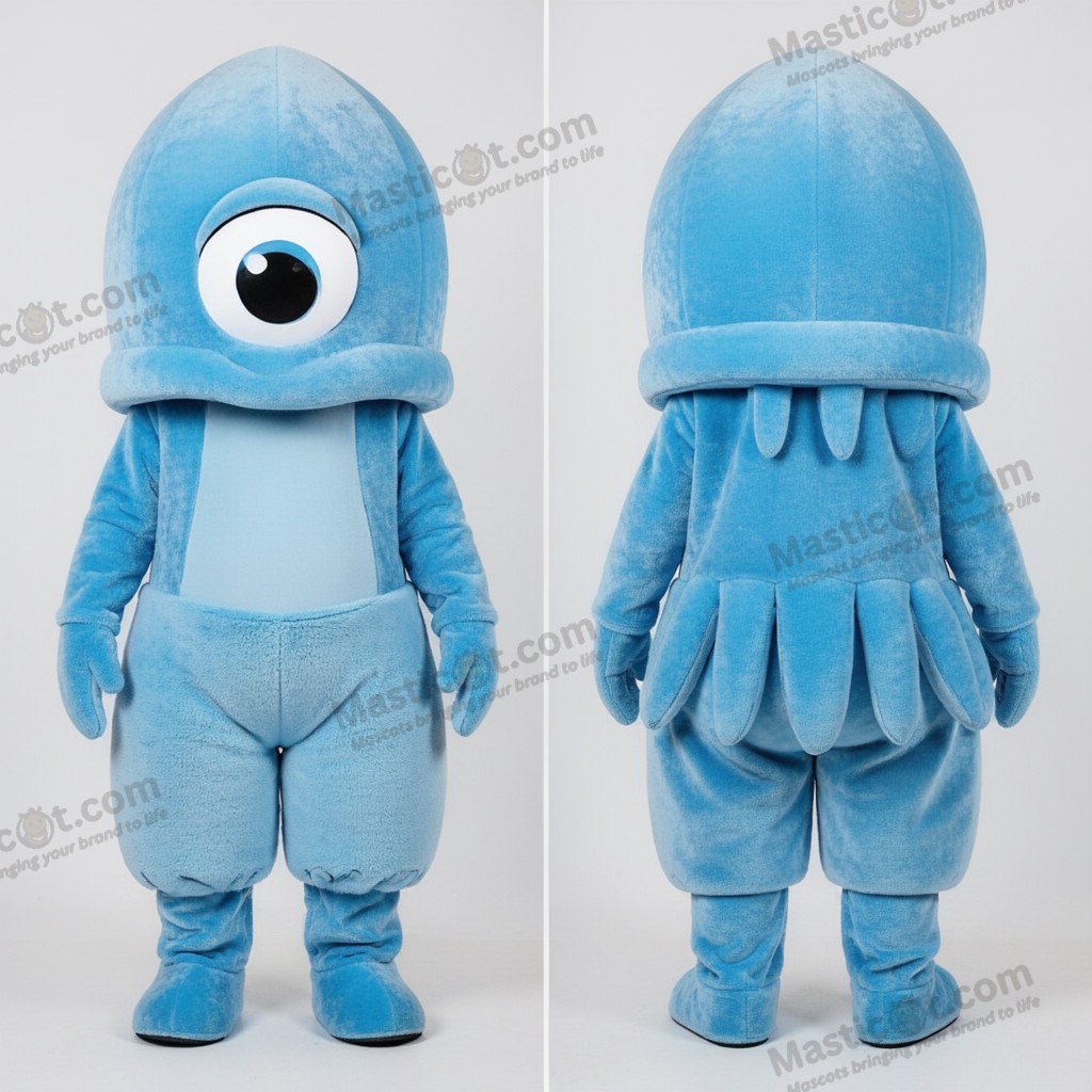 Hravá modrá chobotnice maskota - Chobotnice - MASTICOT_41392 - Masticot.com