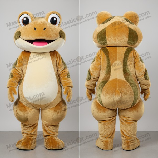 Emerald green wide eyed frog mascot - Masticot.com