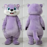 Blød lavendelfarvet odder-maskot - Masticot.com