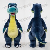 Navyblå, skånsom brachiosaurus-maskot - Masticot.com