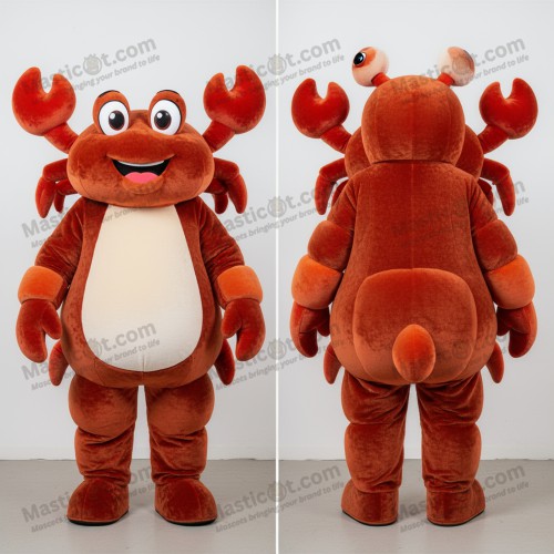 Rust Colored Friendly Crab Mascot - Masticot.com