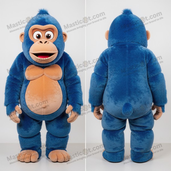 Azure blue broad shouldered orangutan mascot - Masticot.com