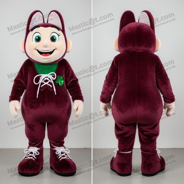 Maroon rounded irish dancing shoes mascot - Irish Dancing