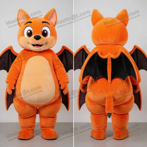 Rustoransje flaggermus-maskot - Masticot.com