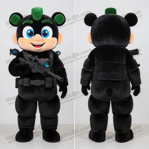 Black Padded Tactical Sniper Mascot - Sniper - MASTICOT_4174 - Masticot.com