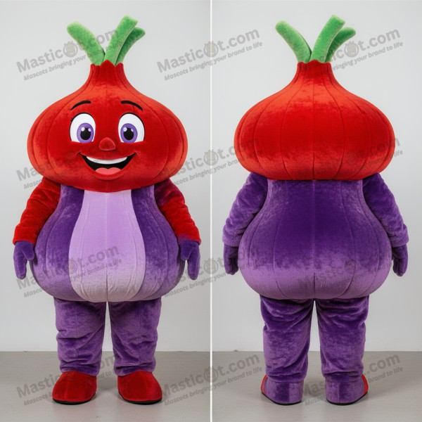 Crimson Padded Onion Mascot - Masticot.com