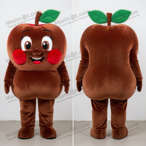 Crimson Plush Rounded Apple Mascot - Masticot.com