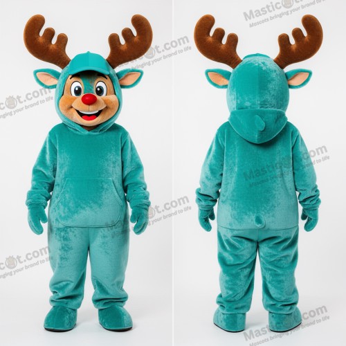 Mascote de rena turquesa oversize - Rena - MASTICOT_42592 - Masticot.com