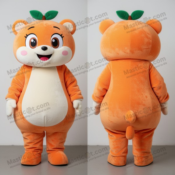 Creamy Round Orange Mascot - Masticot.com