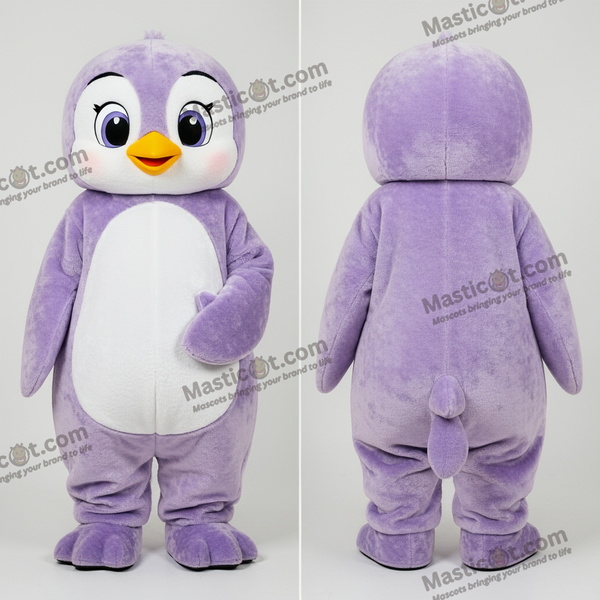 Lilla plussjirapingvin-maskot - Pingvin - MASTICOT_42642 - Masticot.com