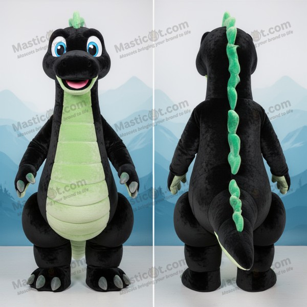 Mørk turkis fløyels Loch Ness-uhyre-kostyme - Masticot.com