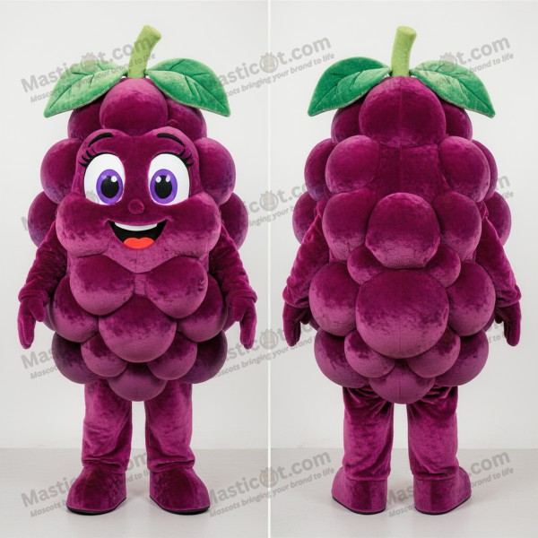 Magenta plump grape mascot - Masticot.com