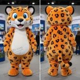 Rust orange spotted leopard mascot - Masticot.com