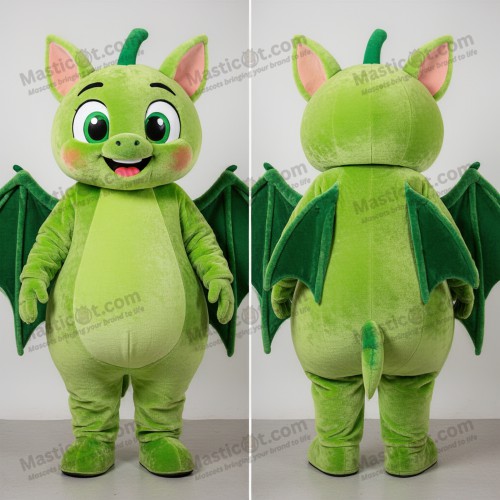 Limegrön sammetsfruktfladdermusmaskot - Fladdermus - MASTICOT_4261 - Masticot.com