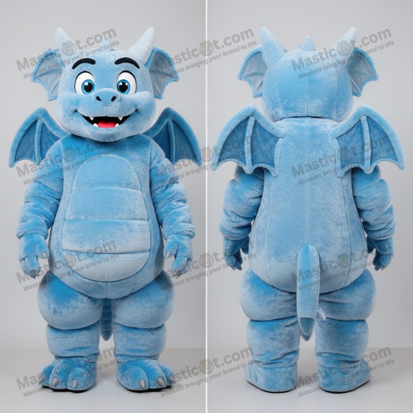 Sky Blue Rounded Gargoyle Mascot - Masticot.com