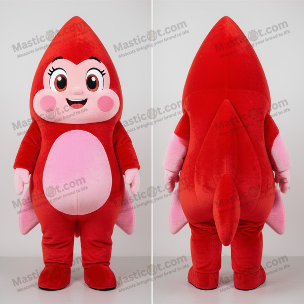 Crimson red heart shaped arrow of love mascot - Masticot.com