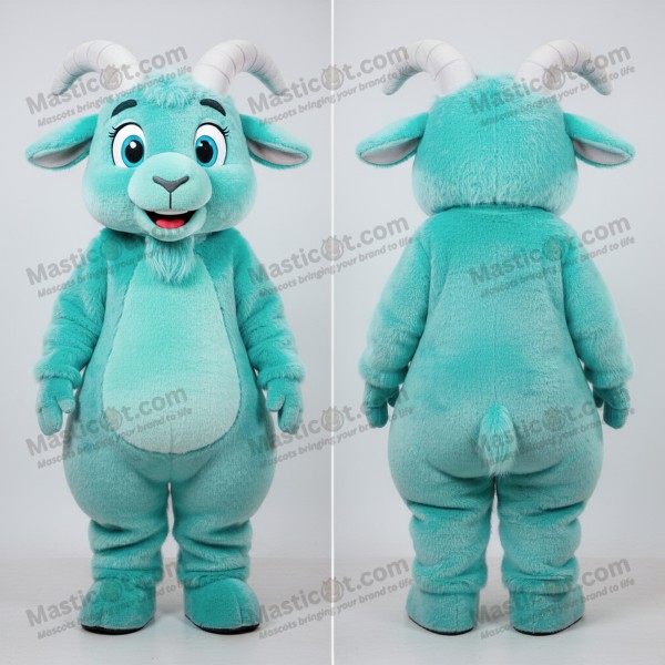 Mascotă din lână de angora turcoaz pufoasă - Masticot.com
