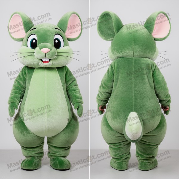 Mascotă chinchilă pufoasă, verde catifelat - Masticot.com
