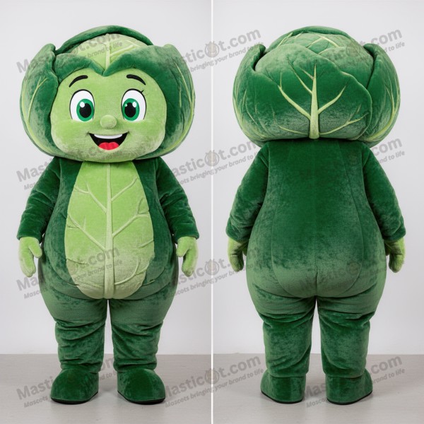 Lesní zelený kulatý maskot zelí - Masticot.com