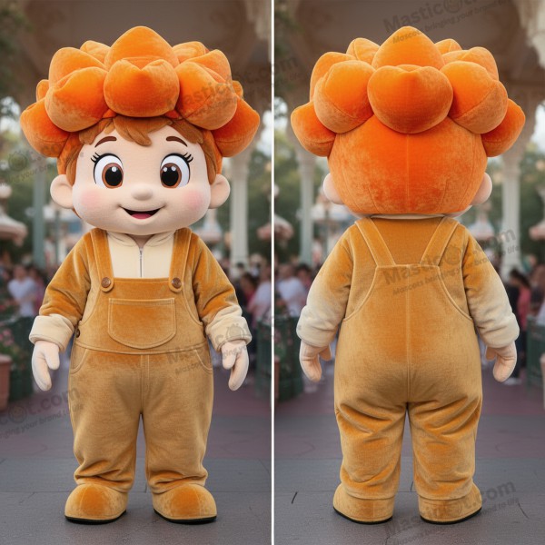 Gylden fløjls blomsterbuket maskotkostume - Buket blomster - MASTICOT_43572 - Masticot.com