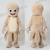 Costum de mascotă caracatiță desenată bej - Calamar - MASTICOT_43602 - Masticot.com