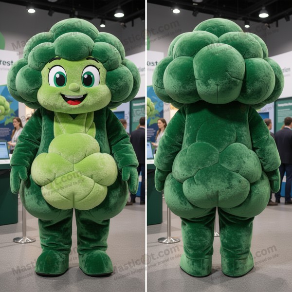 Forest green leafy cauliflower mascot - Masticot.com