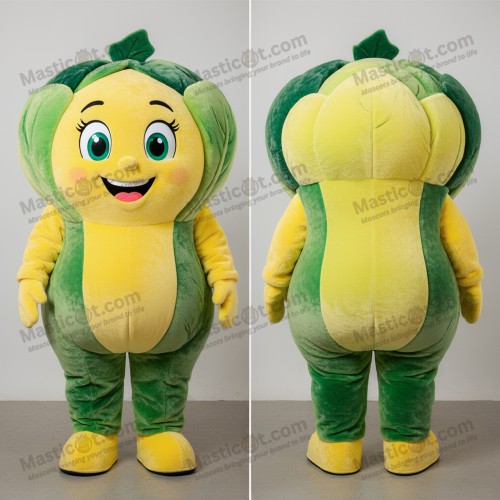Limoengele Padded Koolmuts Mascotte - Kool - MASTICOT_4329 - Masticot.com