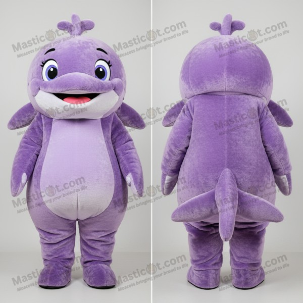 Velryba maskot s kulatým tvarem - Masticot.com