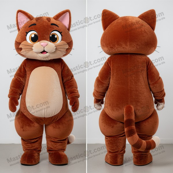 Rust orange opulent cat mascot - Masticot.com