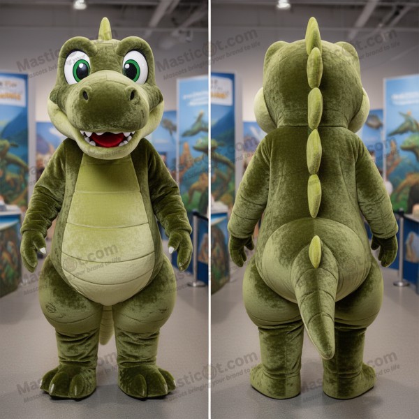 Olive Cartoon Spinosaurus Mascot - Masticot.com