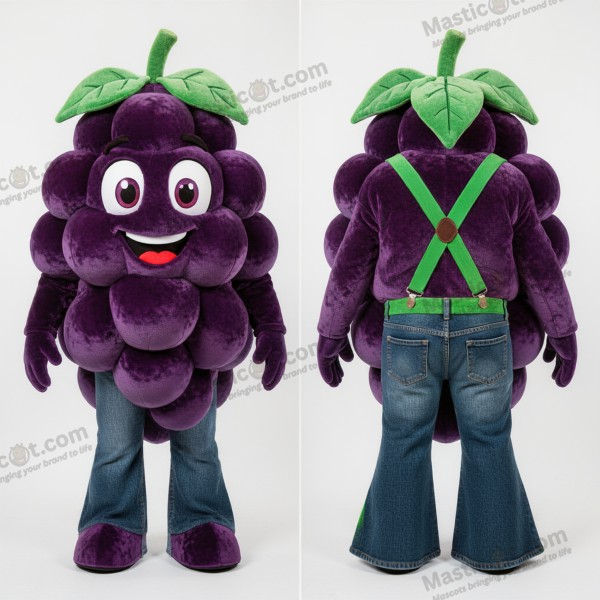 Mascotte raisin violet veloutée - Raisin - MASTICOT_43817 - Masticot.com