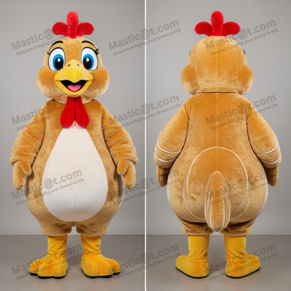 Mascota de gallina de Guinea dorada de hombros anchos -