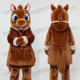 Chocolate Brown Velvety Mare Mascot - Masticot.com