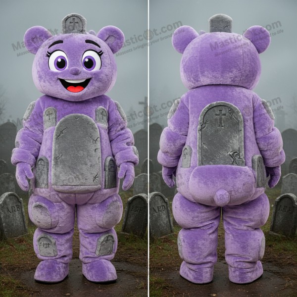 Lavender grayed spooky graveyard mascot - Graveyard -