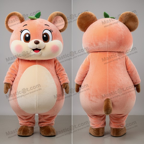 Schläfriges Pfirsich-Fell-Maskottchen Siebenschläfer -
