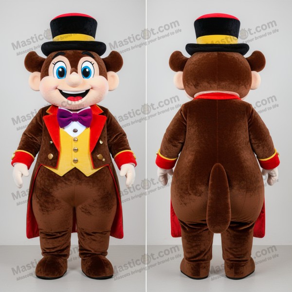 Warm brown approachable ring master mascot - Masticot.com