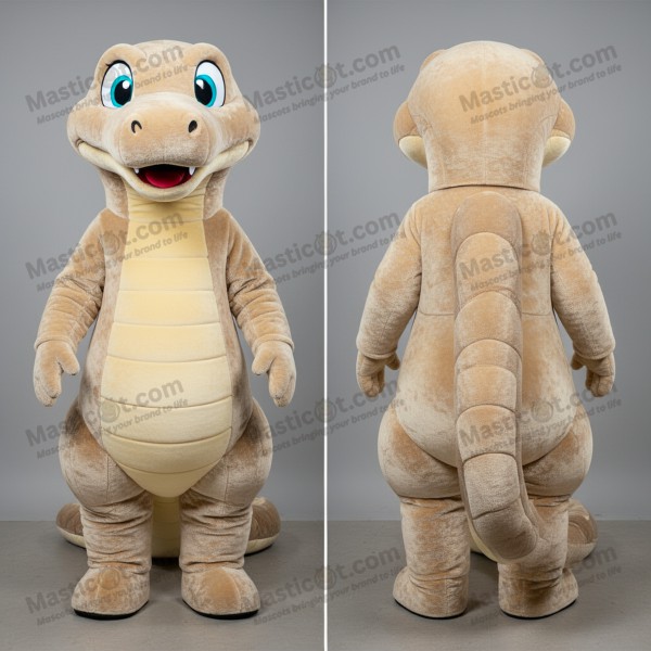 Beige rundet titanoboa-maskot - Masticot.com