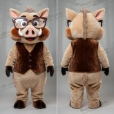 Costum de mascotă mistreț sălbatic din velur bej - Mistreț - MASTICOT_44229 - Masticot.com