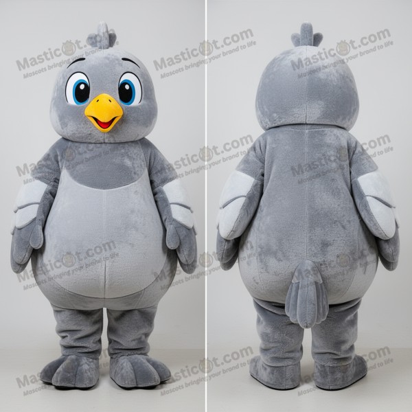 Velvet gray gentle dove mascot - Masticot.com