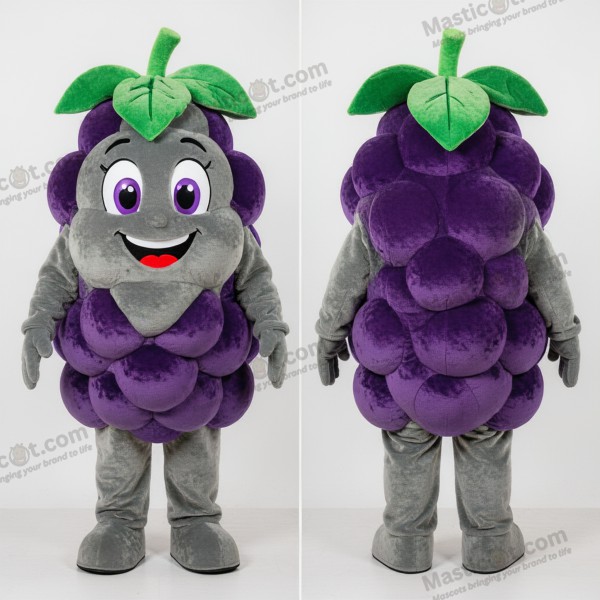 Purple plump grape mascot - Grape - MASTICOT_44340 - Masticot.com