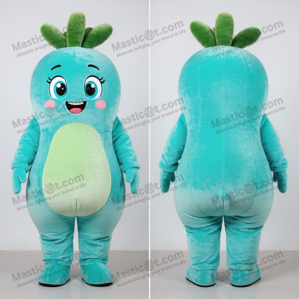 Cyan Plush Vegetable But Mascot - Masticot.com