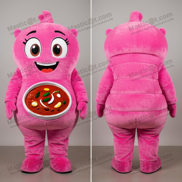 Mascota juguetona de tikka masala en rosa aterciopelado -