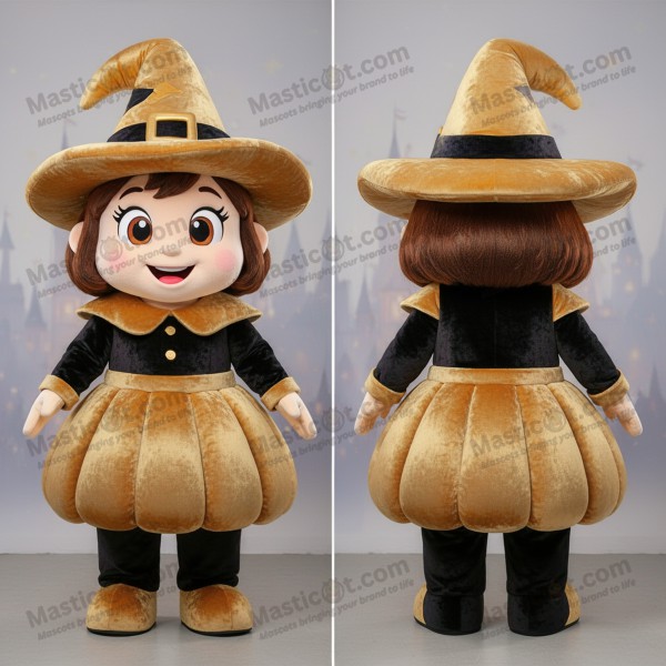 Gylden Foldet Heksens Hat Mascot - Masticot.com