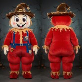 Russet brown cheerful scarecrow mascot - Masticot.com