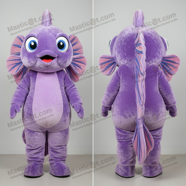 Lavender velvety betta fish mascot - Masticot.com