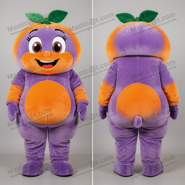 Velvety orange rounded orange mascot - Masticot.com