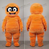Rust orange velvety mummy mascot - Masticot.com