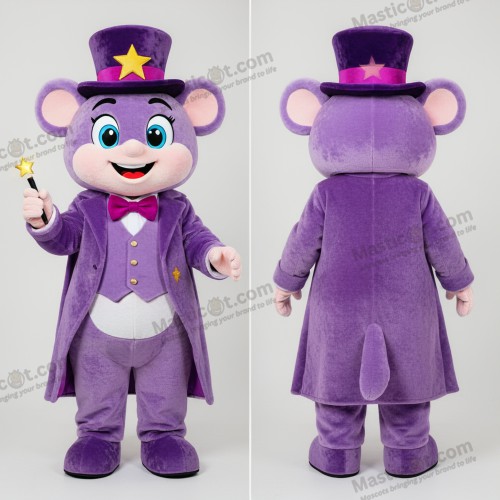 Costume Mascotte Magico a Cartoni in Lavanda - Mago - MASTICOT_45326 - Masticot.com