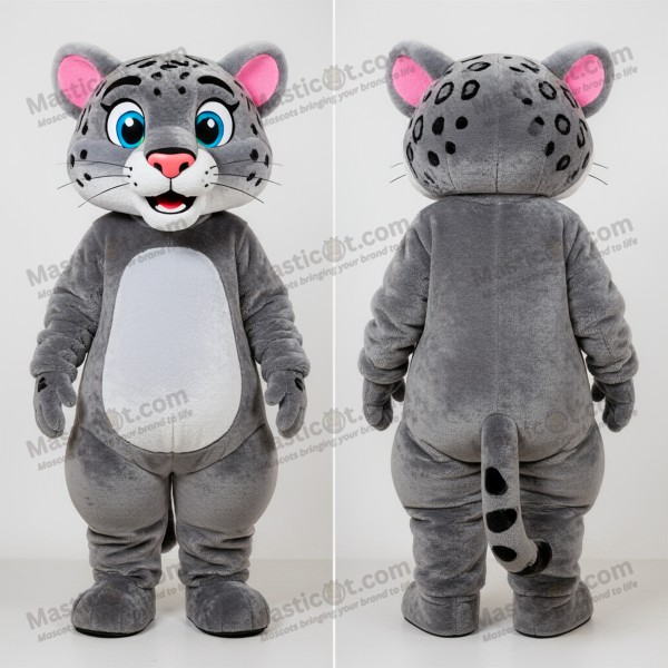Velvety Gray Cartoon Jaguarundi Mascot - Masticot.com
