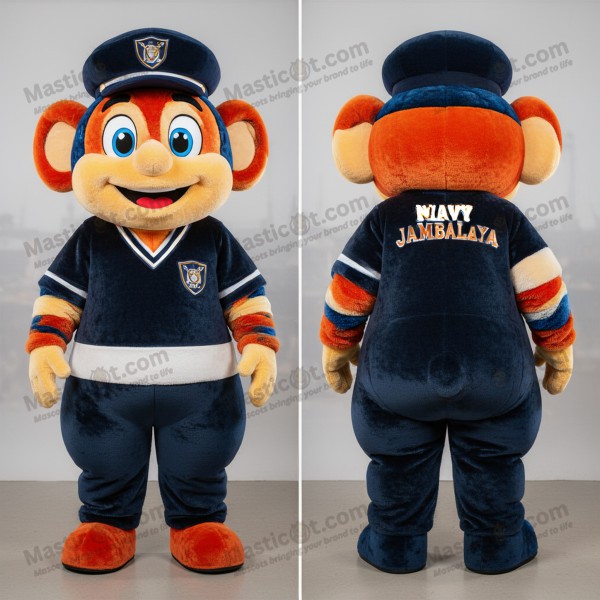 Navyblauwe Quilted Jambalaya Mascotte - Masticot.com